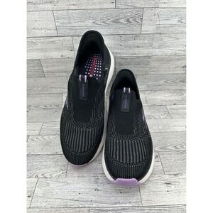 Skechers Arch Fit Women's Black Purple Slip On Athletic Shoes Size‎ 9.5
